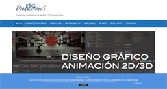 Desktop Screenshot of etgproducciones.com